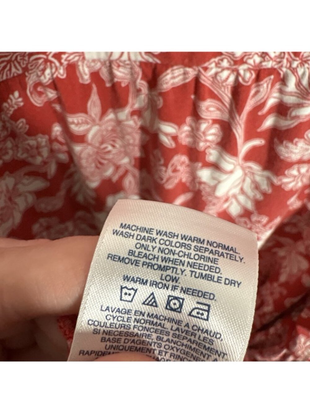 Lands’ End Women XL/18 Red Mixed Floral Print Boho Sleeveless Tiered Maxi Dress - Picture 8 of 9